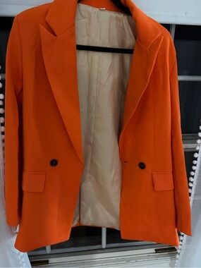 Women's Orange Oversizd blazer